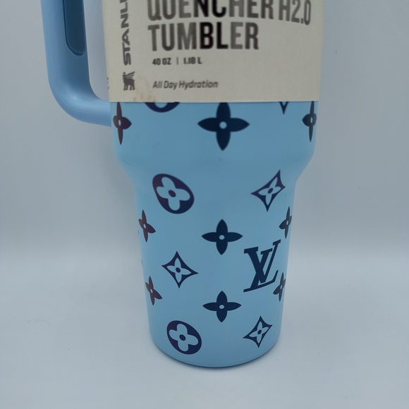 NIB ✨ LV Vibes Stanley Quencher H2.0 Tumbler 40oz Blue Flowstate HTF - Picture 2 of 4